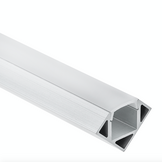 PO23 LED hoekprofiel - Geanodiseerd aluminium - afdekking naar keuze