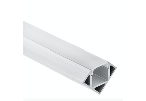 PO23 LED hoekprofiel - Geanodiseerd aluminium - afdekking naar keuze