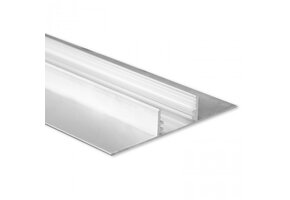 TBP5 extra breed LED gipsprofiel - Geanodiseerd aluminium - afdekking naar keuze