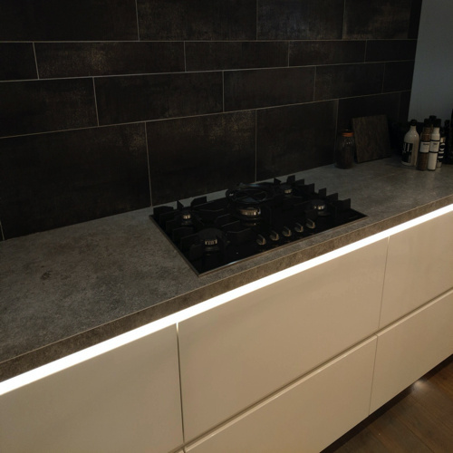 Aluminium LED strip profiel met klikcover 16,80mm x 6,47mm - 01ALU