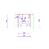 LED inbouw profiel inclusief klikcover 15mm x 15.69mm - 303ALU