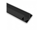 Zwart LED hoekprofiel met cover 25,66mm x 18,01mm - C23ZWART
