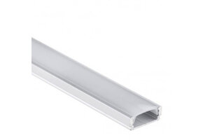 PL1 LED opbouwprofiel - Geanodiseerd aluminium - afdekking naar keuze