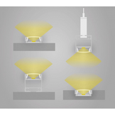 PL1 LED opbouwprofiel - Geanodiseerd aluminium - afdekking naar keuze