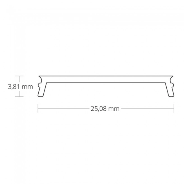 LED strip profiel 10 meter met lage cover 26,79mm x 11,69mm PN4 C1 - Wit