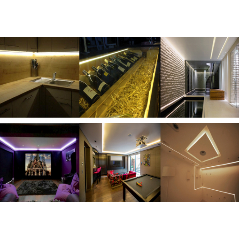 LED opbouw profiel met cover 25,79 mm x 6,5 mm 17ALU