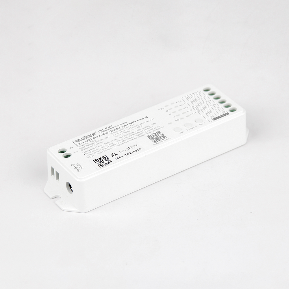 Matter of wifi LED controller 5 in 1 - voor Single Color/Dual White/RGB/RGBW/RGBWW/RGBCCT LED strips 12-24-48v - ML5