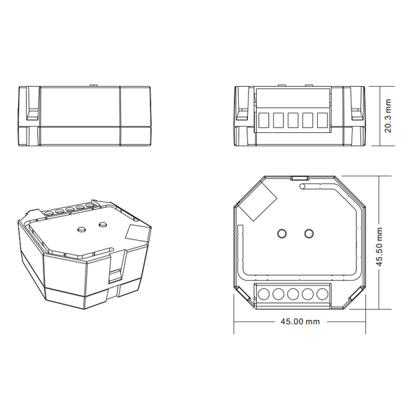 Draadloze LED dimmer ZIGBEE - t.b.v. FASE LED DIMMER - ZIGBEE9109