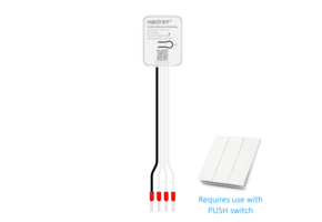 Draadloze 1 zone dimmer met Push Dimmer 2,4GHz  Single Color/Dual White/RGB/RGBW/RGBWW/RGBCCT - PUSH2