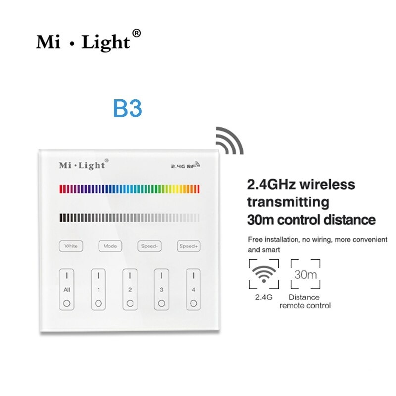 RGB / RGBW / RGBWW LED wanddimmer - Draadloos