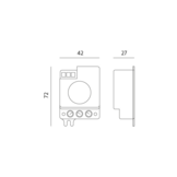 Microwave bewegingsmelder volLEDig instelbaar- wit - 230 volt - LX701