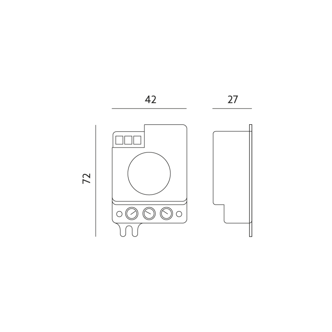 Microwave bewegingsmelder volledig instelbaar- wit - 230 volt - LX701