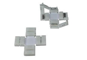 4 weg connector voor RGBW LED strips - 12mm breed