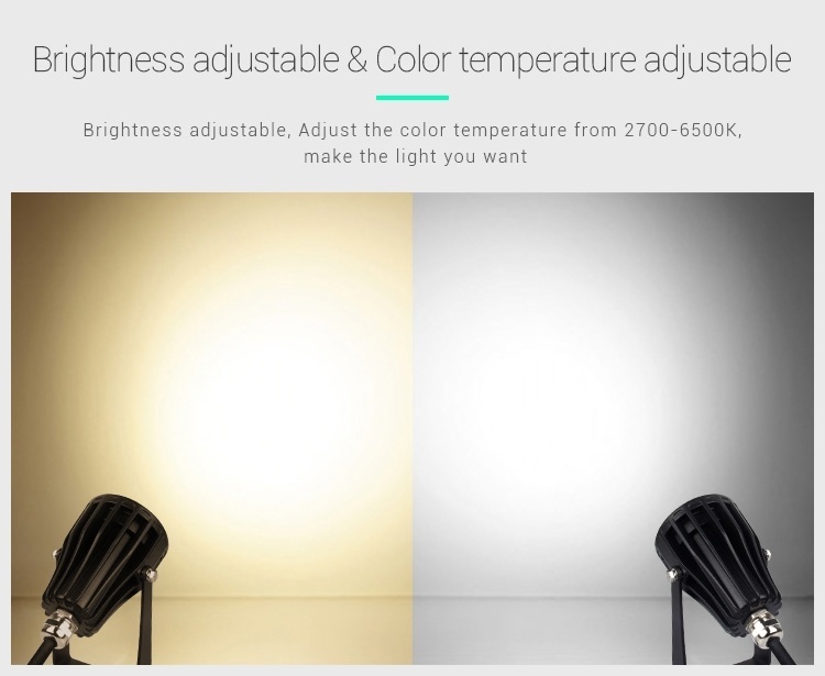 Mi-light 6W RGBCCT 220V LED Tuinspot Kleur+Dual Wit