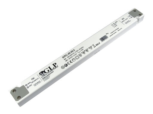 SLIM LED driver 60 watt 24 volt 2.5 Ampère - IP20 - compact - GTPC-60-24-S