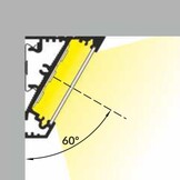 LED hoekprofiel met cover 34 mm x 26,8 mm - C27ALU
