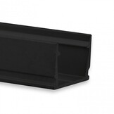 Zwart LED strip profiel met klikcover 13,4 mm x 11,46 mm – SLIM04ZWART