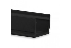 Zwart LED strip profiel met klikcover 13,4 mm x 11,46 mm – SLIM04ZWART