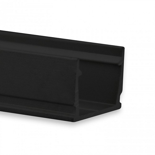 Zwart LED strip profiel met klikcover 13,4 mm x 11,46 mm – SLIM04ZWART