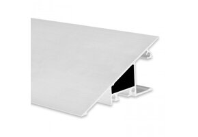 Wit LED wandprofiel 2 meter met opaal cover 27.4 mm x 58.4 mm - W13WIT