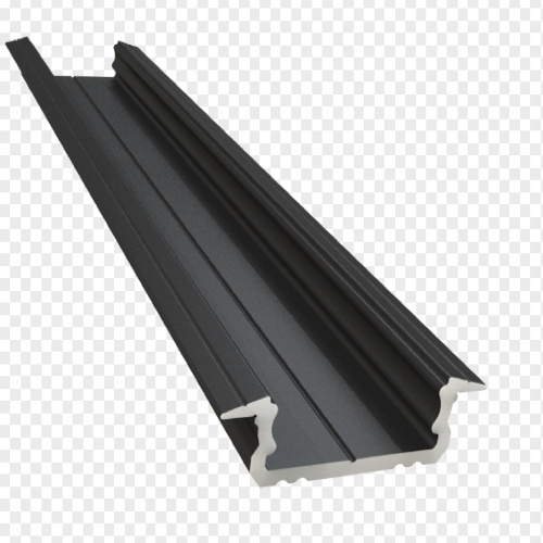 Zwart LED inbouw profiel 2 meter met opaal klikcover 16 mm x 6,10 mm 08.2ZWART