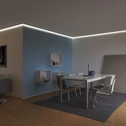 PL8 vlak LED inbouwprofiel - Zwart - afdekking naar keuze