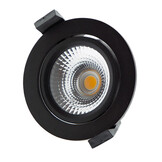 DIM TO WARM LED inbouwspot ZWART - kantelbaar - 5W 2000-3000K - Gatmaat 75mm - IP54