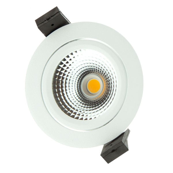 DIM TO WARM LED inbouwspot ZWART - kantelbaar - 5W 2000-3000K - Gatmaat 75mm - IP54