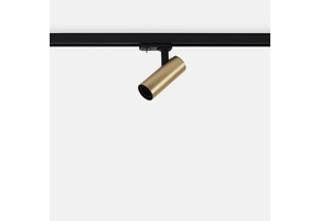 LED trackspot 1-FASE RAIL zwart met goud - ELEGANTE PREMIUM