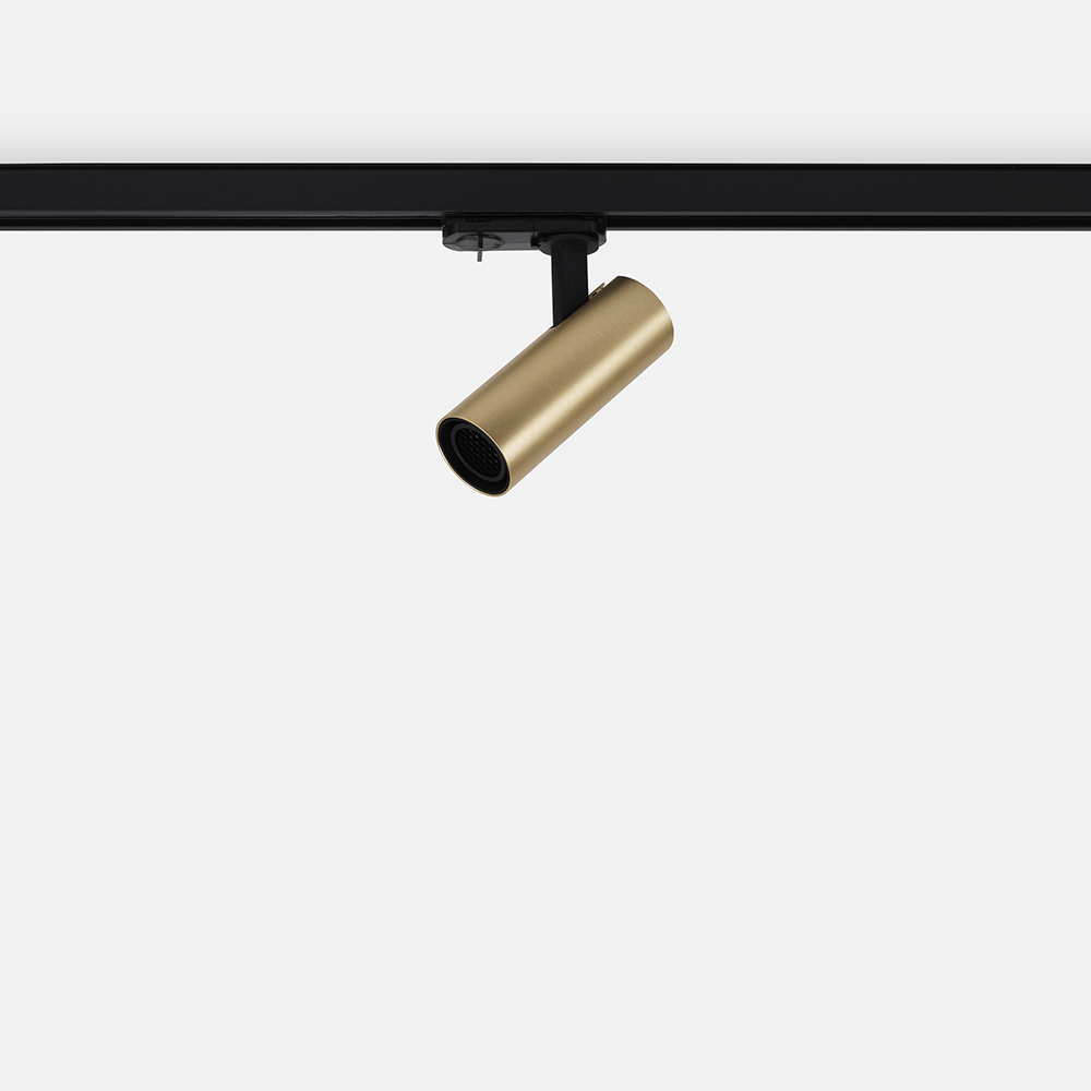 LED trackspot 1-FASE RAIL zwart met goud - ELEGANTE PREMIUM