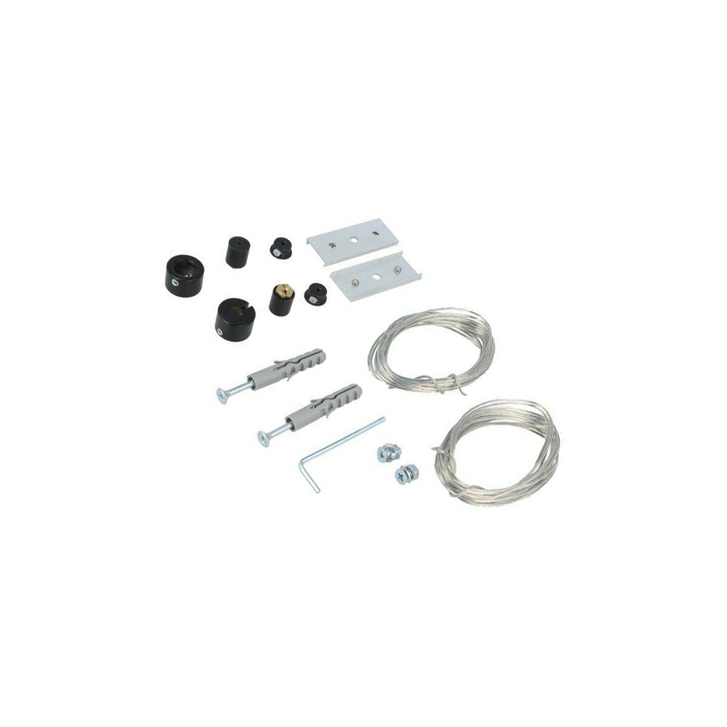 Ophangsysteem voor buigbaar LED strip profiel F12ZWART - Zwart