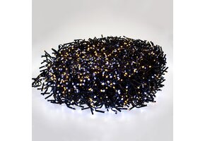 Cluster Kerstverlichting - warm wit & wit in 1 - 22 meter – 3000 LED