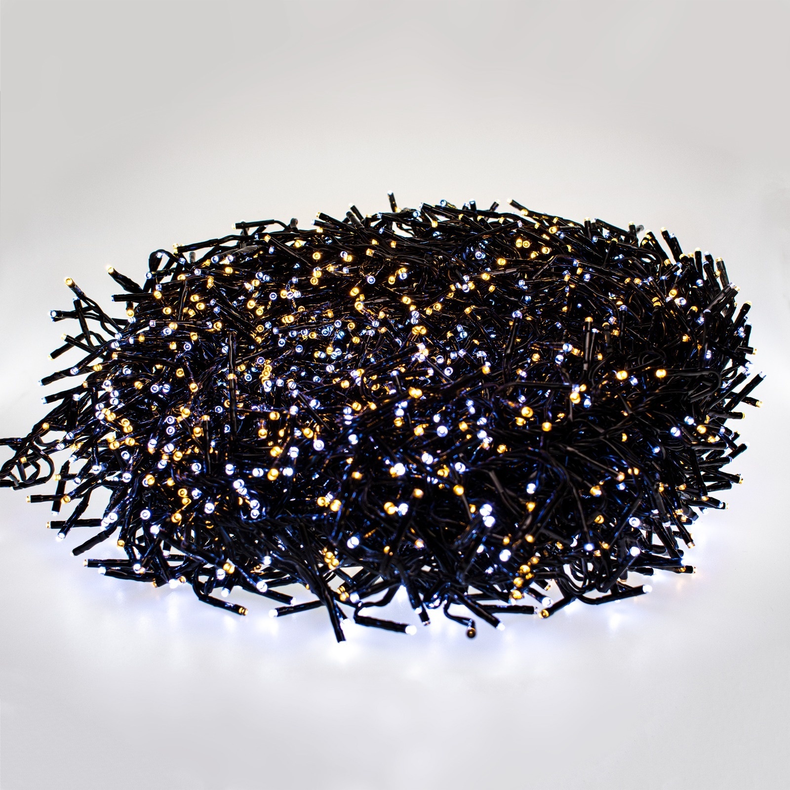 Cluster Kerstverlichting - warm wit & wit in 1 - 22 meter – 3000 LED