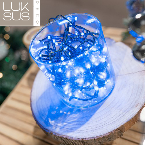 Kerstboomverlichting Blauw 200 LED - 15 meter - IP44 voor binnen & buiten