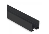 Zwart onderprofiel / ophang profiel voor LED strip profiel - 2 meter - PL10Zwart