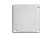 2 x LED strip profiel eindkappen inclusief schroeven - C19ALU VIERKANT