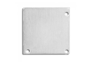 2 x LED strip profiel eindkappen inclusief schroeven - C19ALU VIERKANT