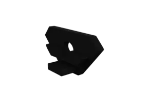 Eindkap  met kabeldoorvoer - 323ZWART