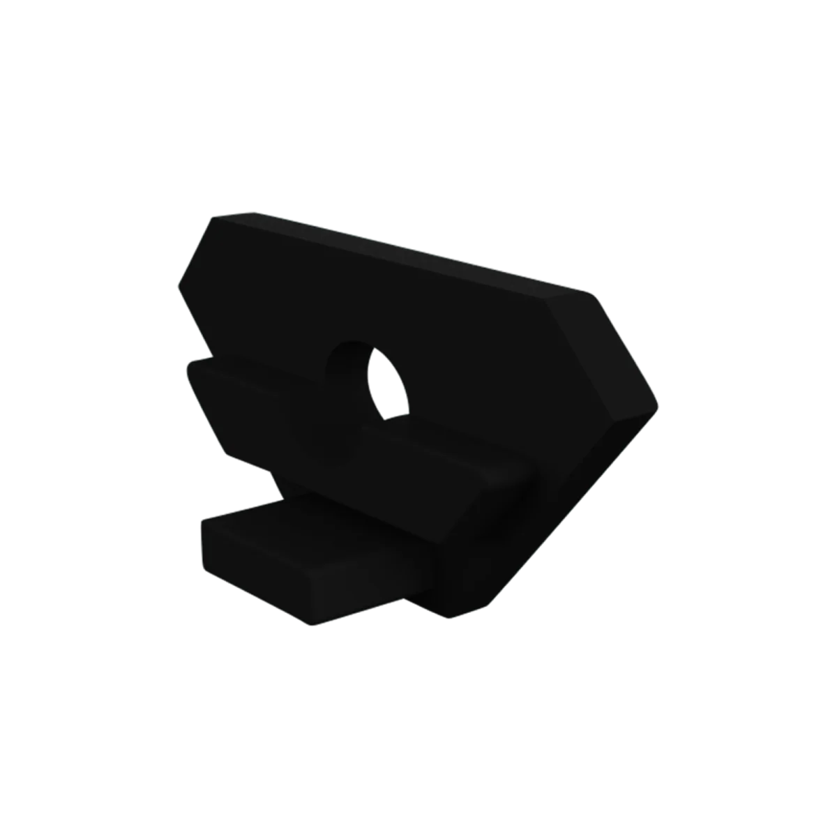 Eindkap met kabeldoorvoer - 323ZWART