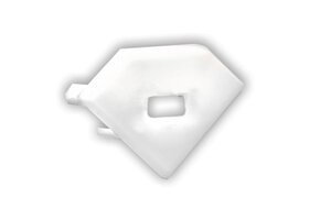 Eindkap met kabeldoorvoer - C23.2WIT