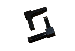 Hoekstuk 12 x 12 mm voor de ZWART vierkant trackrail