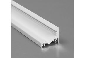 Wit LED hoekprofiel met cover 20 mm x 16 mm - C14WIT