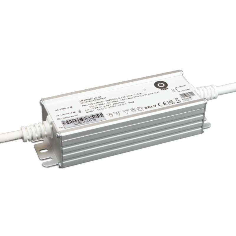 LED voeding 80 watt 24 volt 3,33 Ampère – IP67 waterdicht – MCHQ80V24-GE