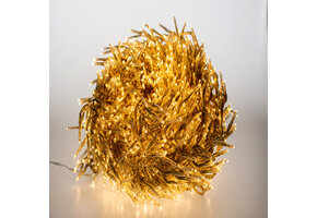 22 meter – Cluster Kerstverlichting - 3000 LED - warm wit - transparant - 8 functies