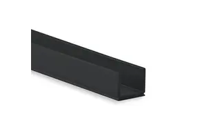 Zwart extra smal LED strip profiel met opaal klikcover 7 mm x 7,8 mm - SLIM06ZWART