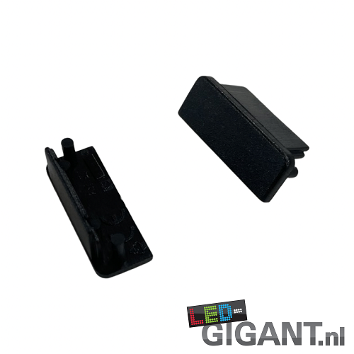 Eindkap zonder kabeldoorvoer - 09ZWART