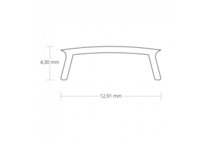 2 meter Losse LED strip profiel cover - Opaal - 11,5mm