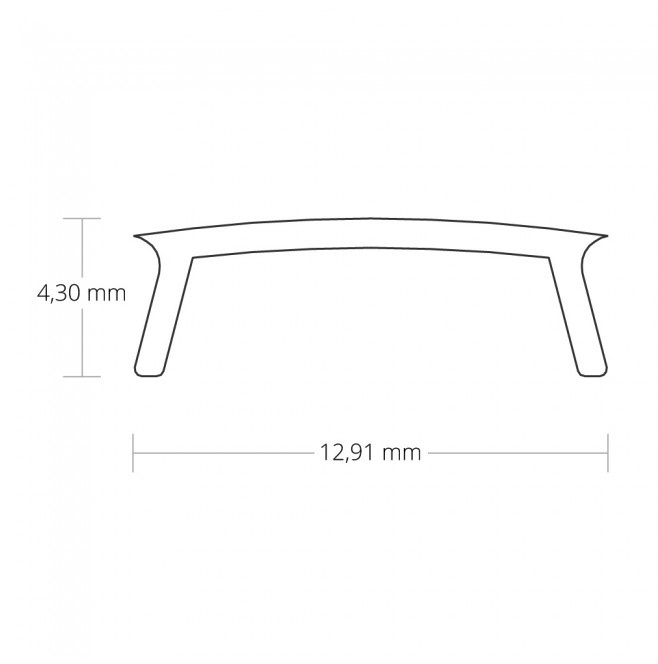 2 meter Losse LED strip profiel cover - Opaal - 11,5mm