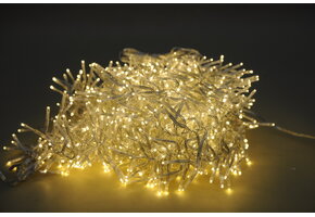 Cluster Kerstverlichting dual color warm wit en wit 1152 LED 8,5 meter transparante kabel - IP44 voor binnen en buiten - LUKSUS