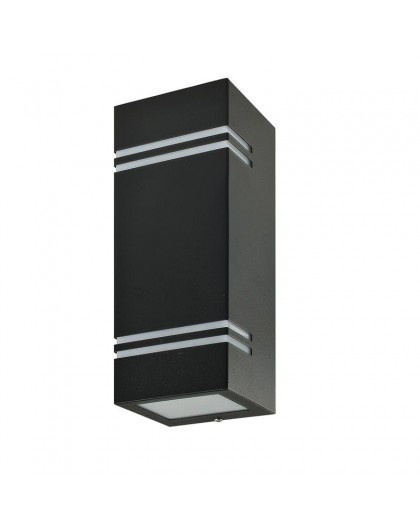 LED updown wandlamp voor buiten - zwart 85 x 250mm - GU10 - QUAZAR7 ZWART